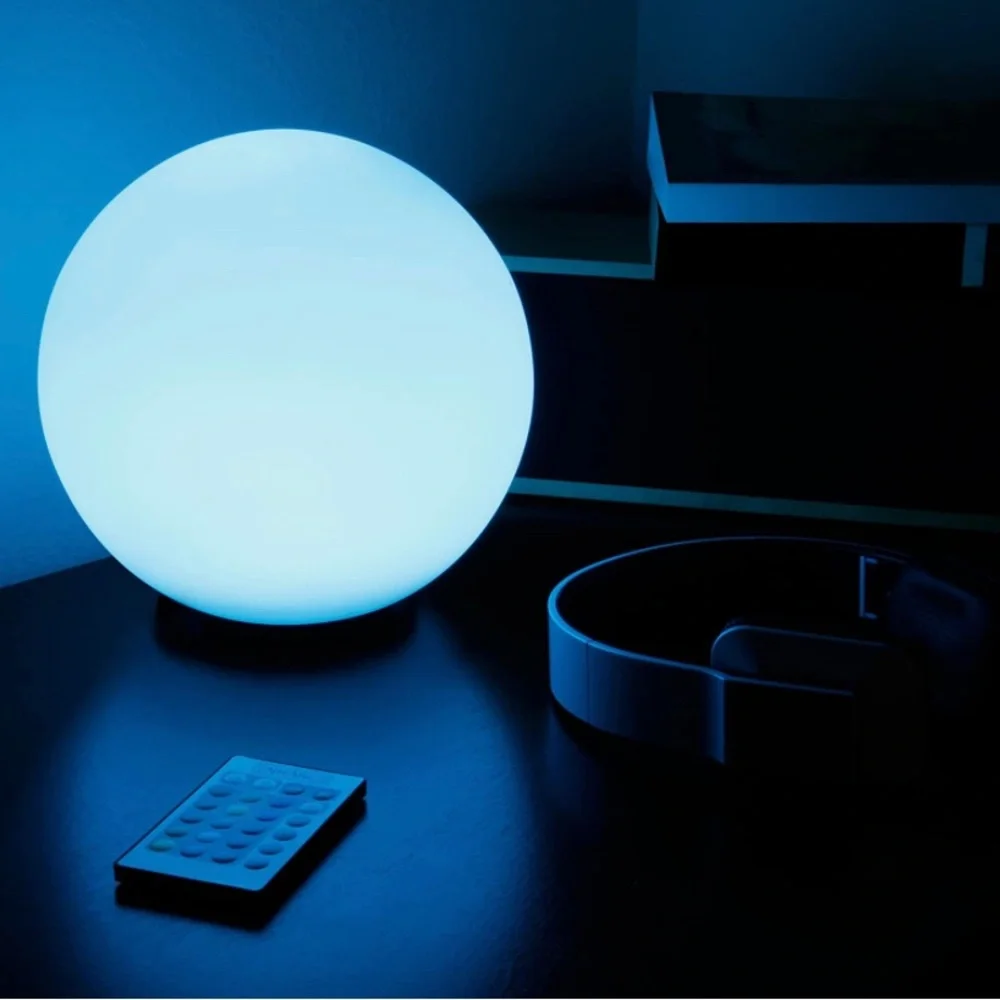 ENHANCE Kid's Night Light Ambient Globe LED Color Changing Lamp Glass Mood Lamp